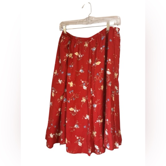 Vintage 90s Heritage Midi Skirt | 2x Plus Size | Grandmacore Quiet Luxury - Picture 4 of 14